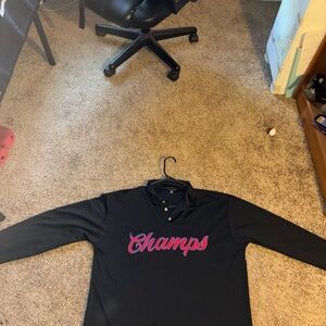 Boohoo Mens Black Polo with Red Champs Logo